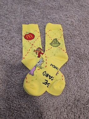 McDonald's Grinch Socks Yellow New